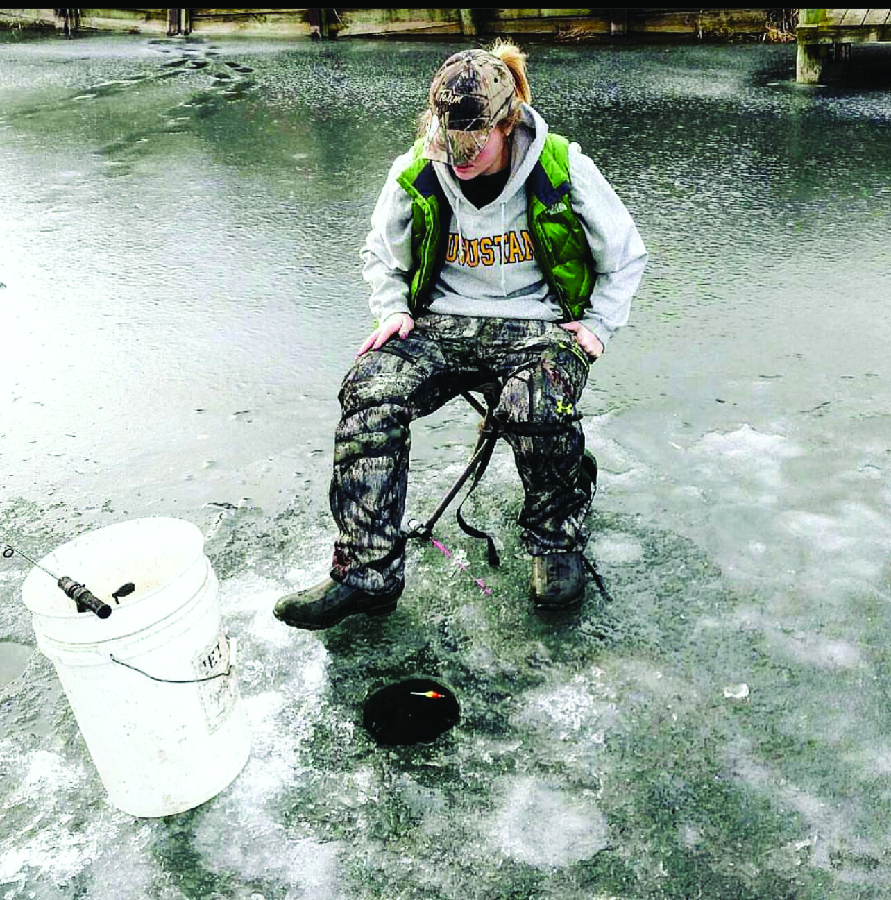 Morgan Weeks 17 ice fishing