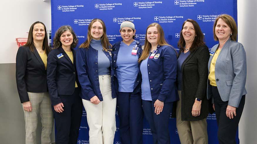 Group photo at Trinity 365Ͷע_365ַ@ of Nursing & Health Sciences